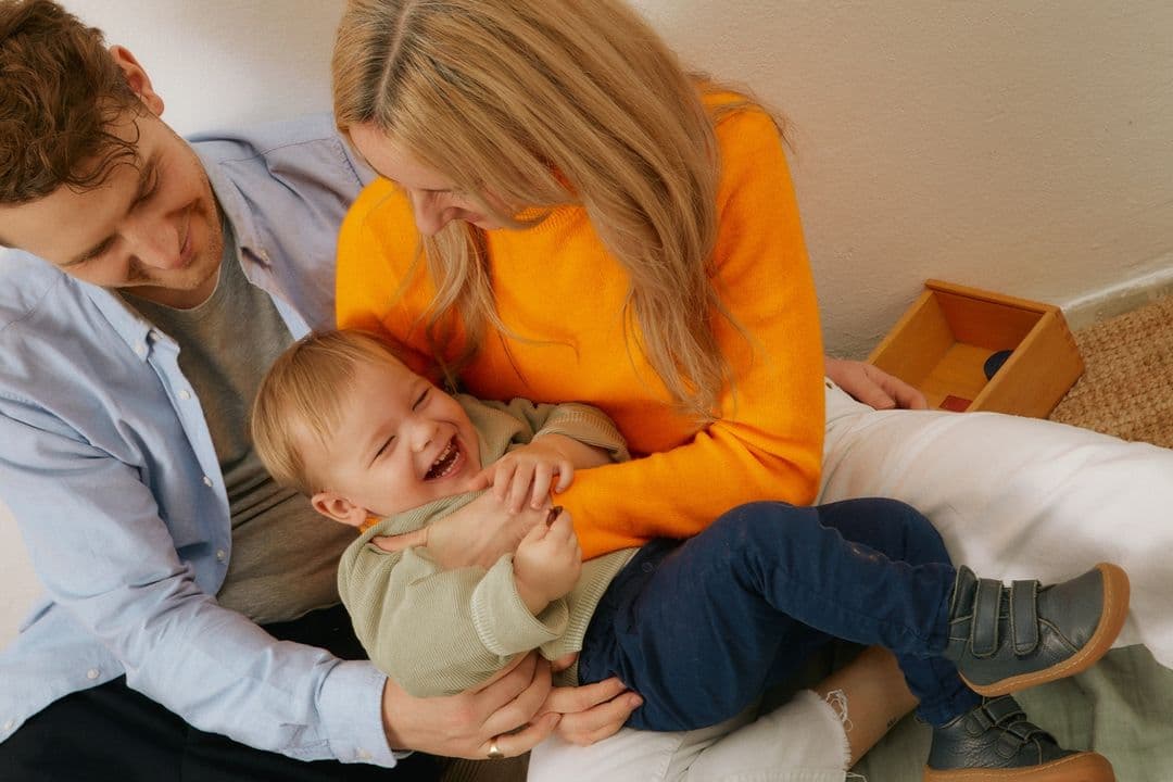 Couple with their baby